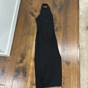 Norma Kamali x Revolve Halter Turtle Side Slit Gown